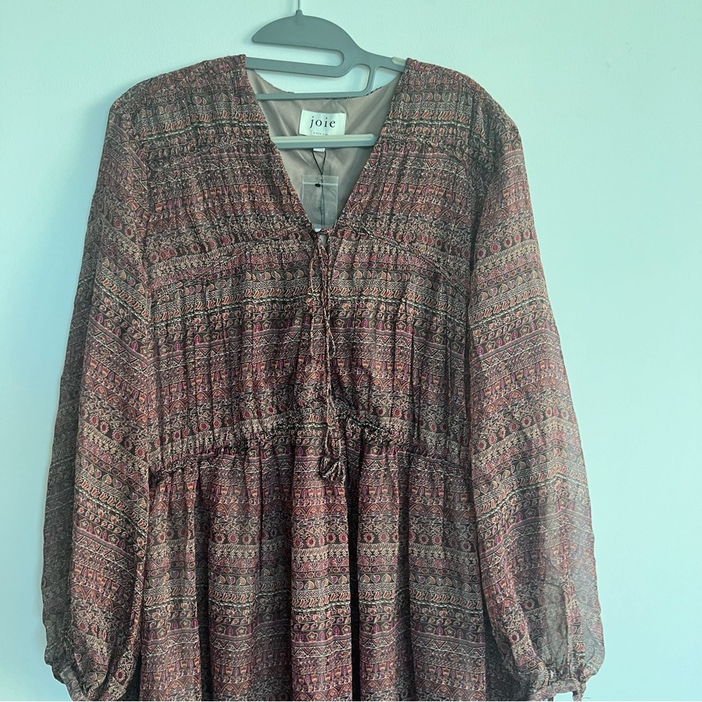 NWT JOIE Alquina MIDI Silk Dress - Picture 13 of 16